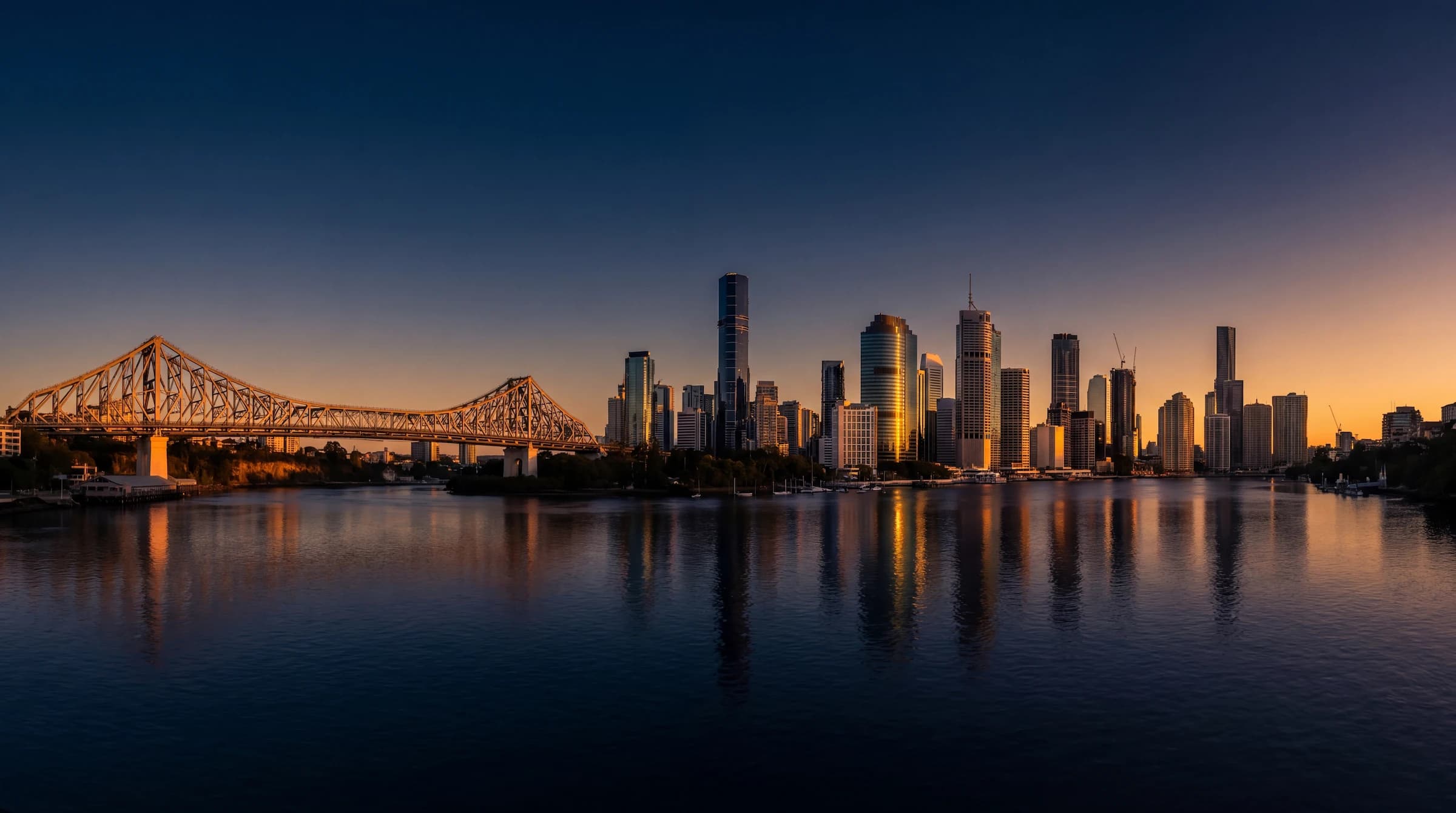 Brisbane skyline at dusk