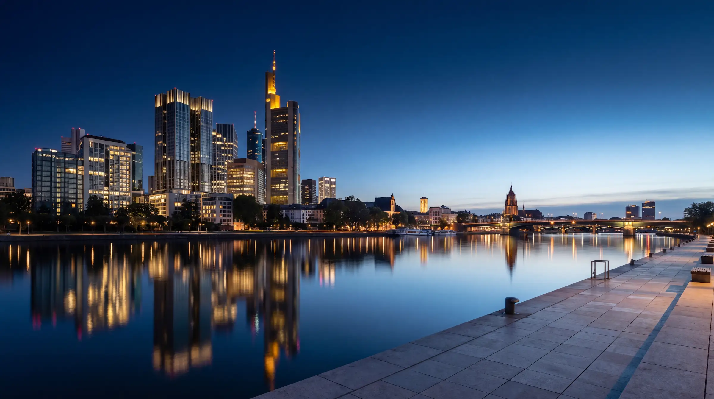 Frankfurt financial skyline