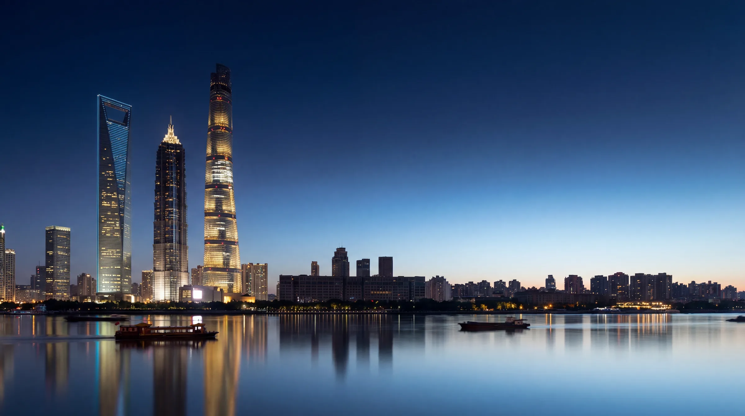 Shanghai skyline at dusk, representing TheAICommand AI News