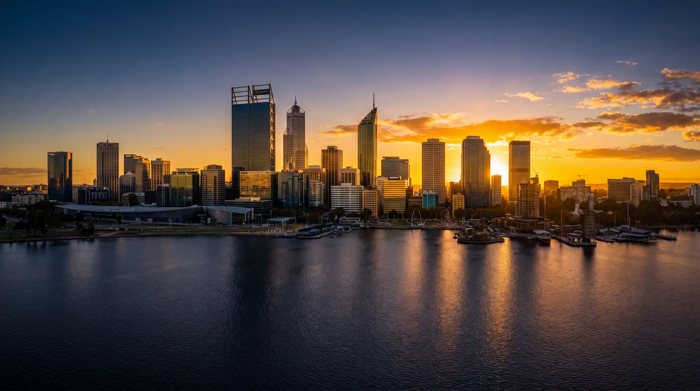 Perth CBD at night