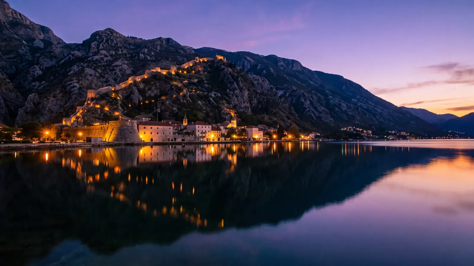 Kotor Bay Old Town Dusk