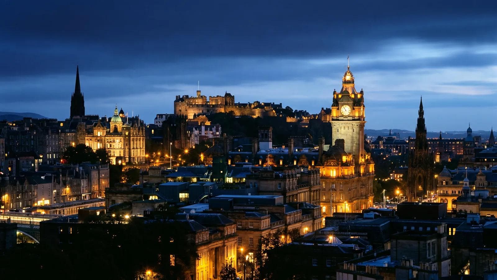 Edinburgh Old Town Blue Hour