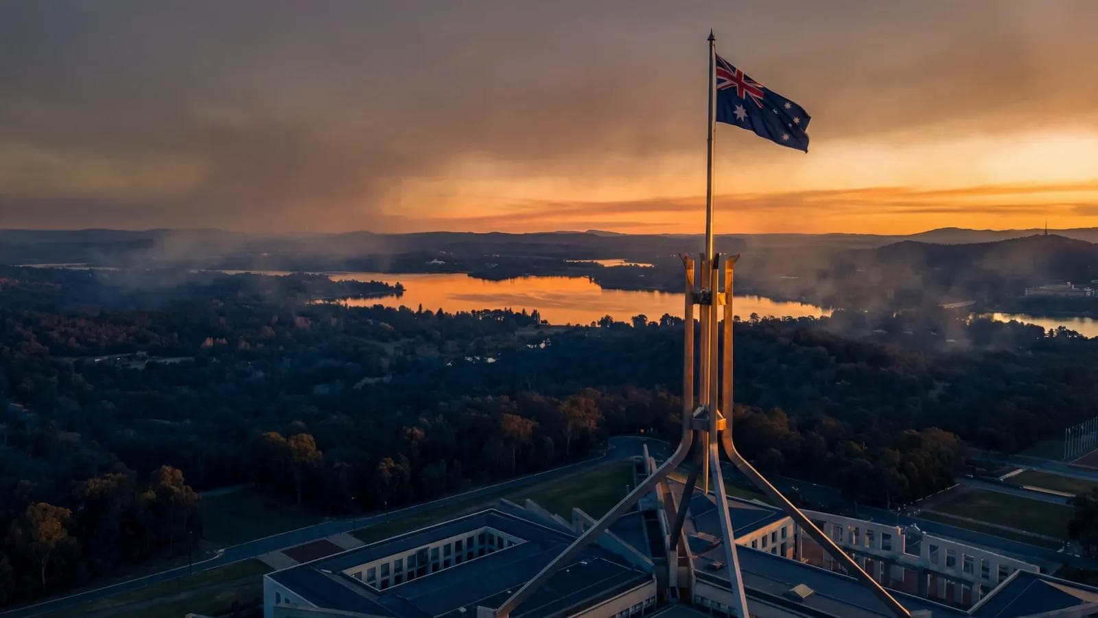 Canberra Parliament Aerial