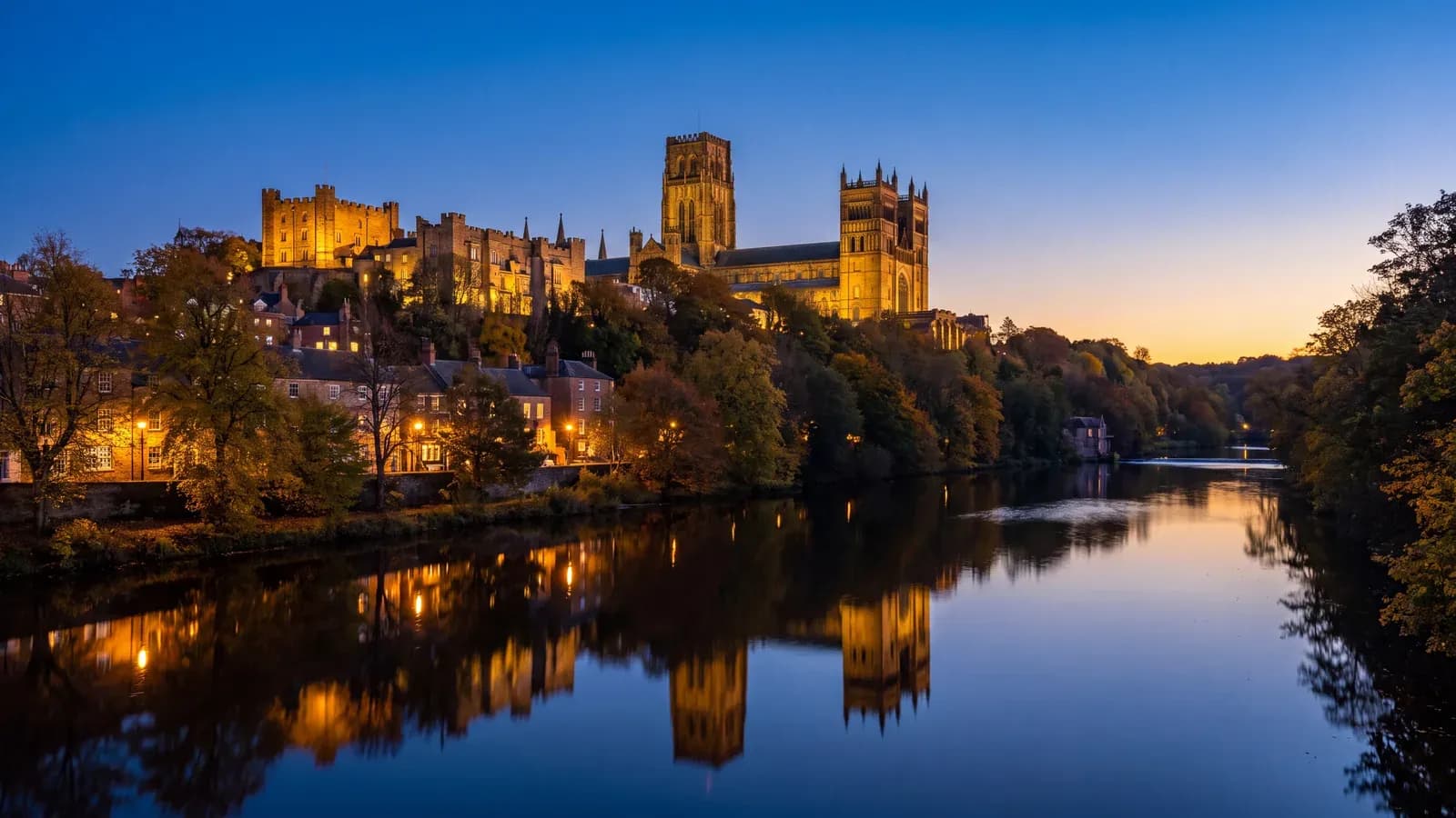 Durham Cathedral River Wear Blue Hour