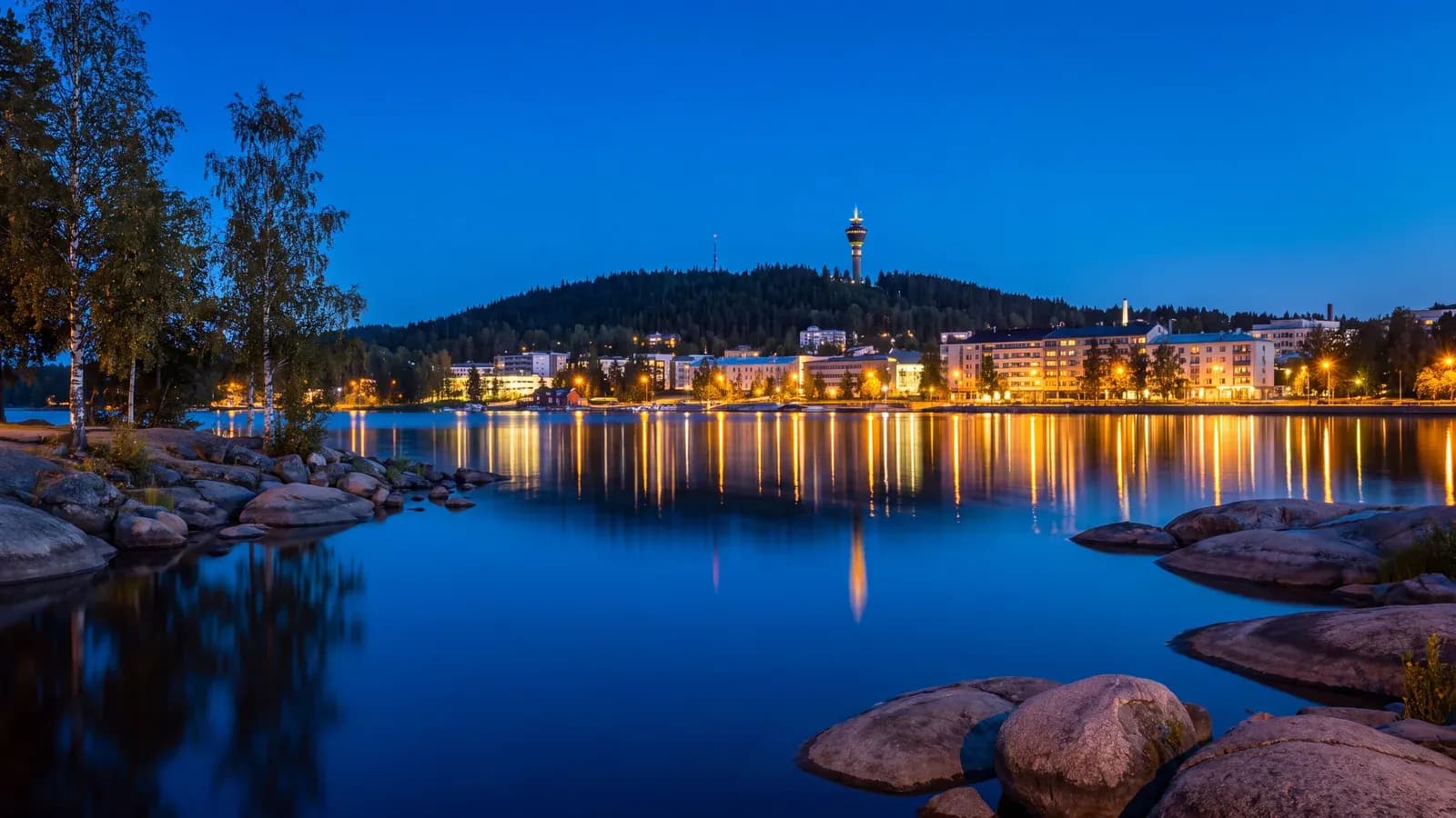 Kuopio Kallavesi Lakefront Blue Hour