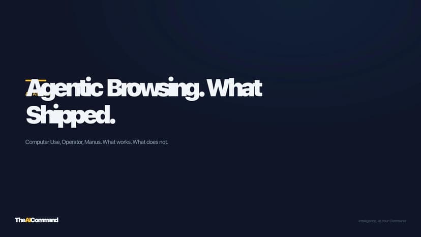 Agentic Browsing: What Actually Shipped This Month